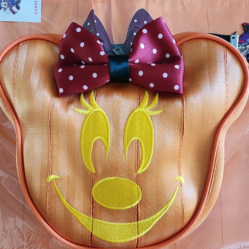 Harveys Disney Halloween Minnie Pumpkin Crossbody & Dust Bag Limited Edition NWT